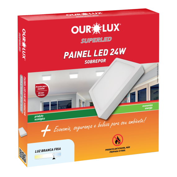 PANEL LED 24W FRIA EXTERNO CUADRADO