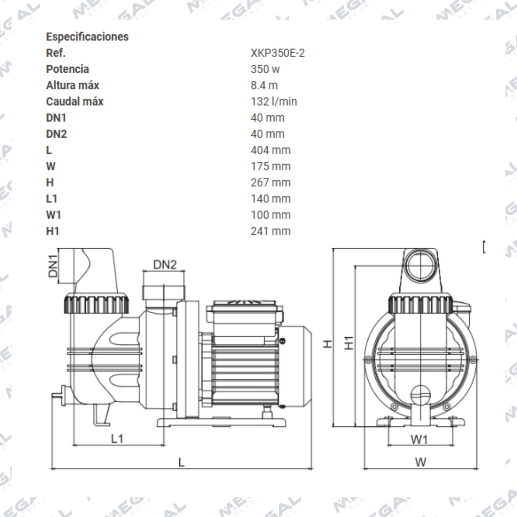 MTB PISCINA 350W 1/2HP