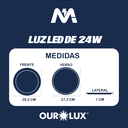 PANEL LED 24W FRIA EMBUTIDO REDONDO
