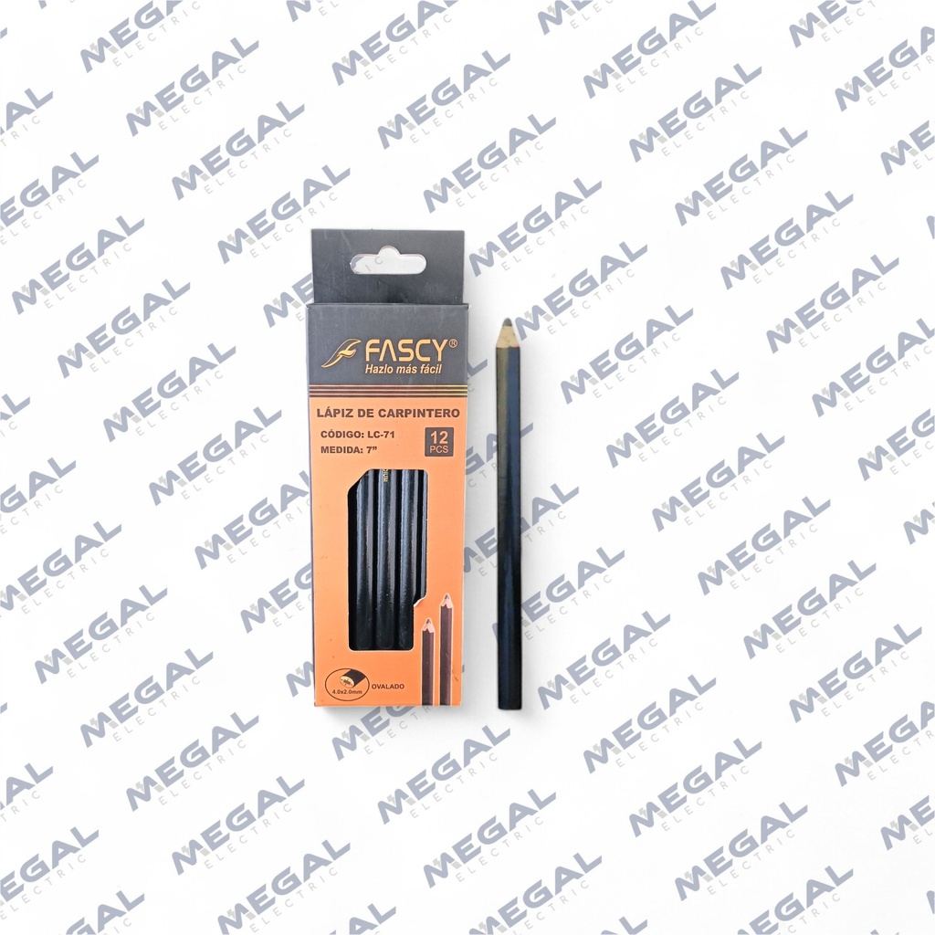 LAPIZ CARPINTERO OVALADO 7"