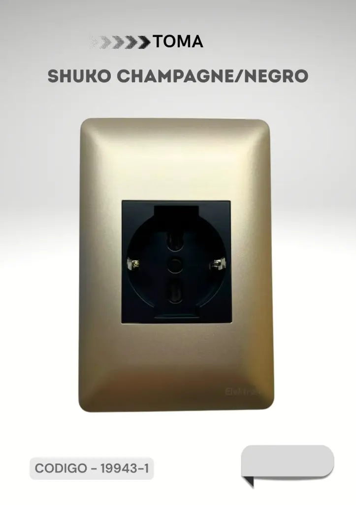 PLACA ALPES CURVE MODULO TOMA SCHUKO CHAMP/NEG 