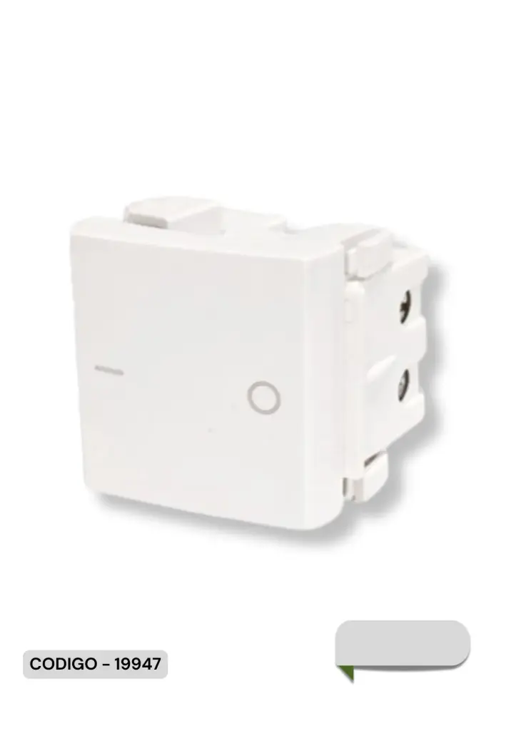 MODULO INTERRUPTOR BIPOLAR BLANCO 36MM 250V 