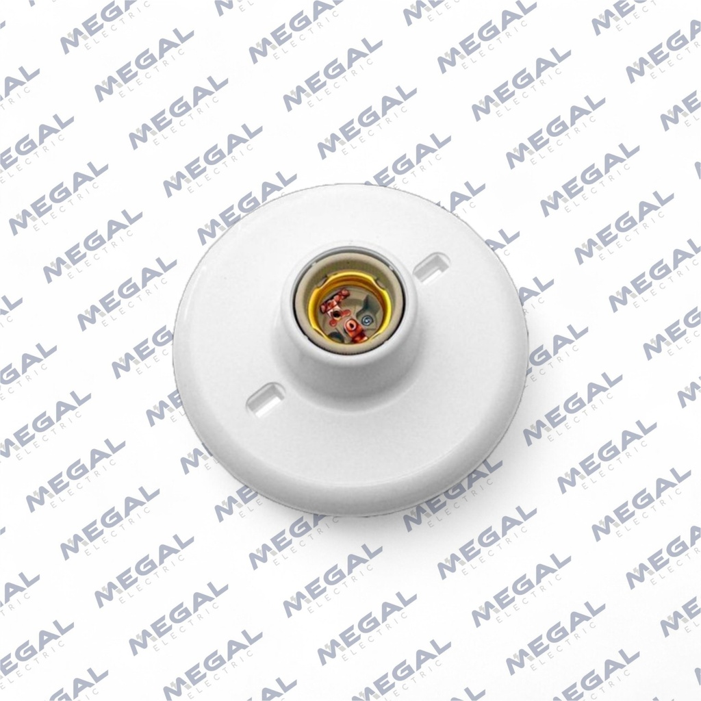 PORTA LAMPARA PLAFON CON CERAMICA E27 BLANCO