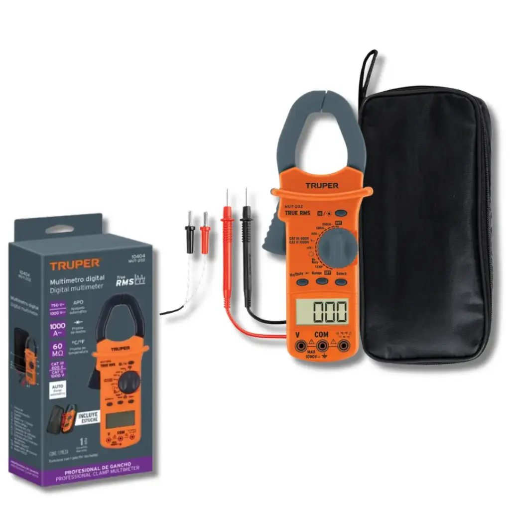 MULTIMETRO DIGITAL CON PINZA MUT-202