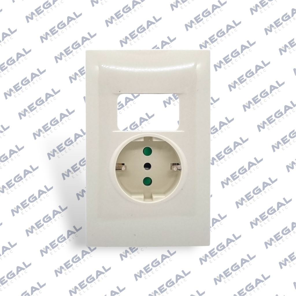 TOMA SCHUKO C/PLACA + 1 MOD LIBRE 20A