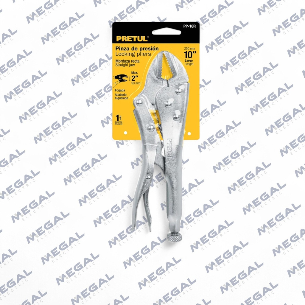 PINZA DE PRESION 10" MORDAZA RECTA 
