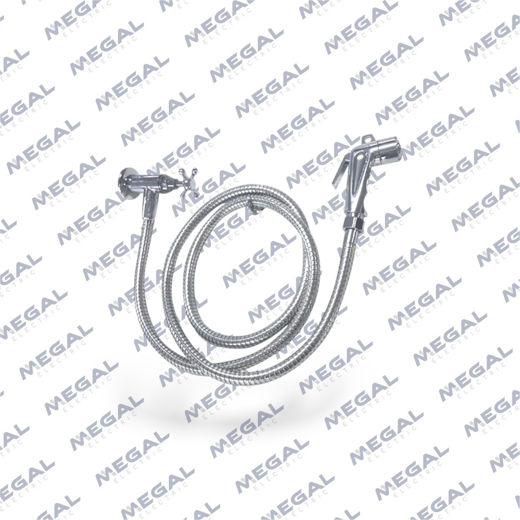 DUCHA HIGIENICA FLEXIBLE 180CM C/ LLAVE DE PASO