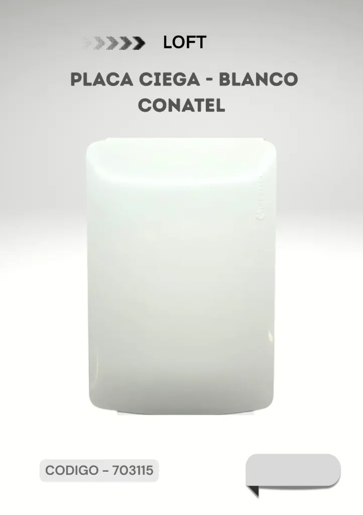 LOFT PLACA CIEGA BLANCO
