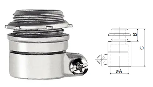 CONECTOR BOX RECTO 3/4 PULG C/ROSCA