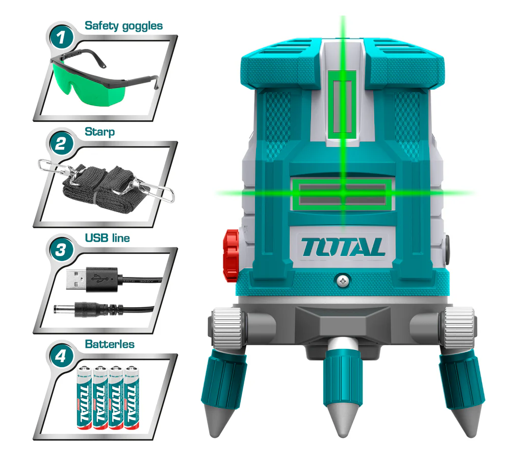 NIVEL LASER LUZ VERDE  30MT TOTAL