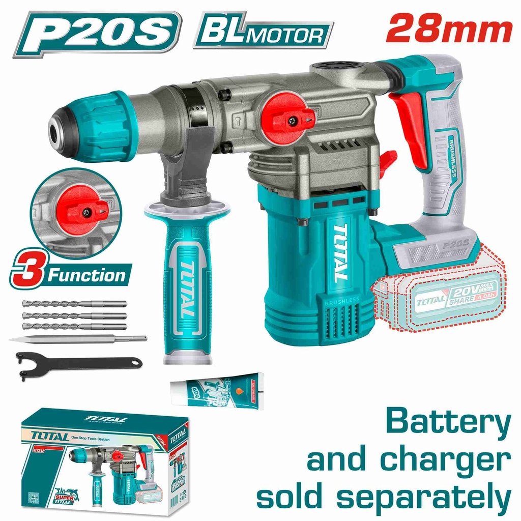 ROTOMARTILLO 20V 28MM - SIN BATERÍA