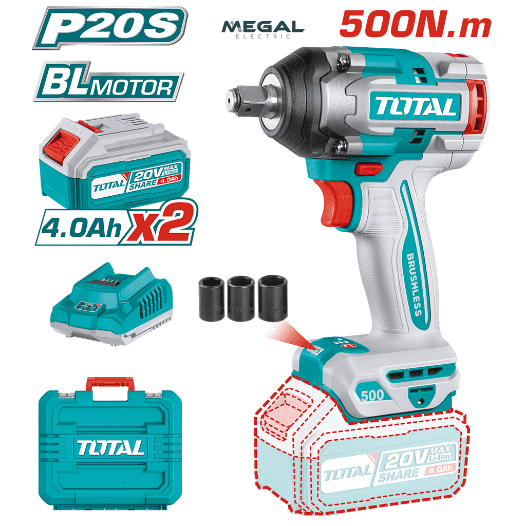 LLAVE DE IMPACTO A BATERIA 20V 500NM