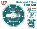 DISCO DE DIAMANTE EN SECO/HUMEDO 125MM