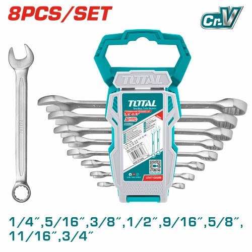 JUEGO DE LLAVES COMBINADAS 1/4-3/4 8PZAS - CRV