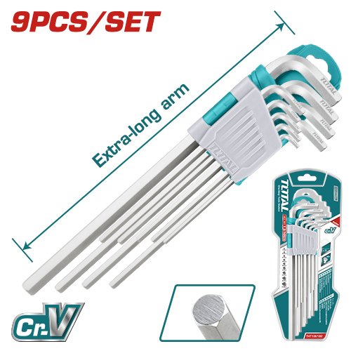 JUEGO DE LLAVES ALLEN 1,5MM - 10MM EXTRA LARGO