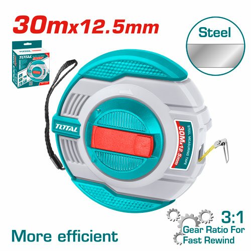 CINTA METRICA DE ACERO 30M X 12.5MM