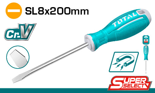 DESTORNILLADOR PLANO SL8X200MM - TOTAL