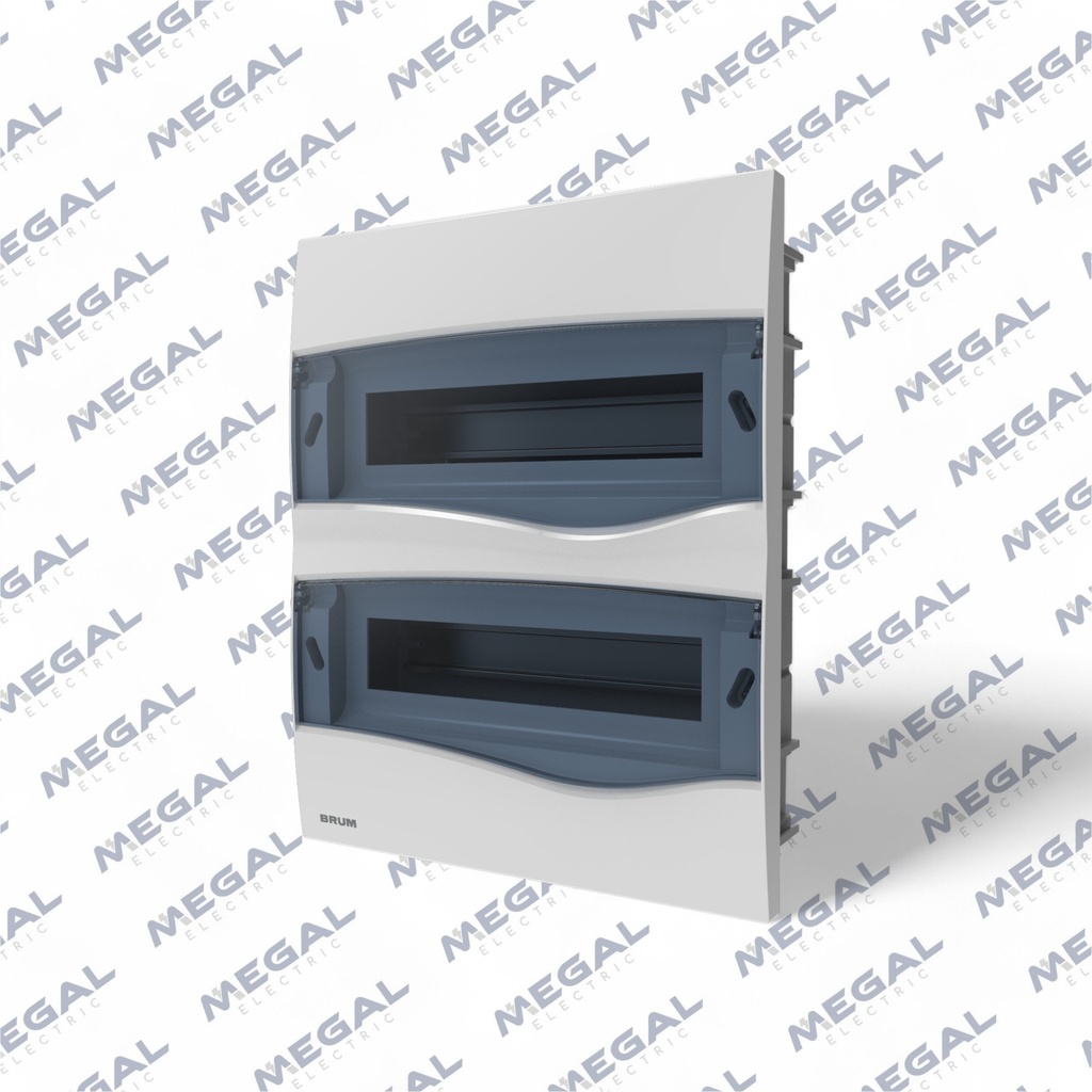 TABLERO EMBUTIDO 24TM PLASTICO TRANSPARENTE   