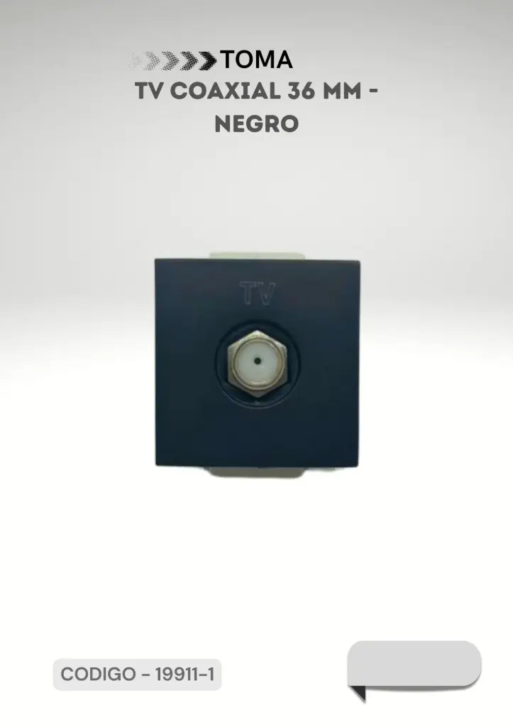 MODULO TOMA MACHO PARA TV-NEGRO