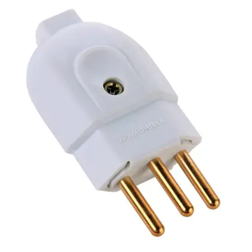 [TRAMONTINA- 57402/007] FICHA MACHO 2P+T 20A BLANCO