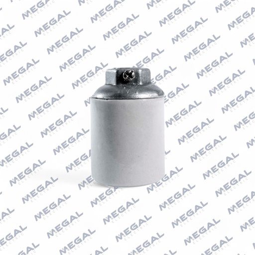 [LUXEP-PORTANIPLEE27] PORTA LAMPARA PORCELANA  E27 P/NIPLE 