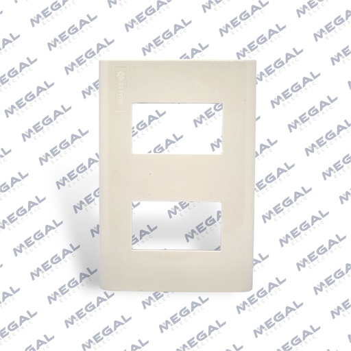 [CONATEL - 700666] DUOMO PLACA 2 MODULOS MARFIL 