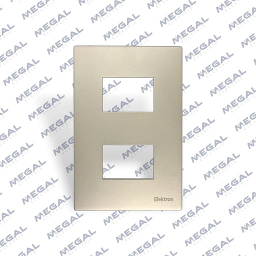 [ELEKTRON-C19932-1] PARIS LIGHT CHAMPAGNE PLACA  2 MODULOS SEPA 24MM