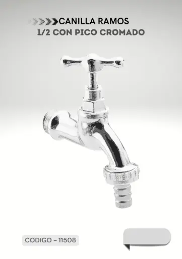 [RAMOS-11508] CANILLA RAMOS 1/2 CON PICO CROMADO