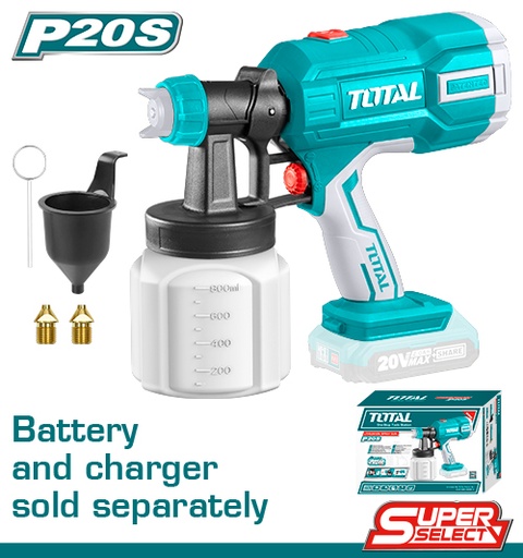 [TOTAL-TSGLI2003] PISTOLA DE PULVERIZACION A BATERIA 20V