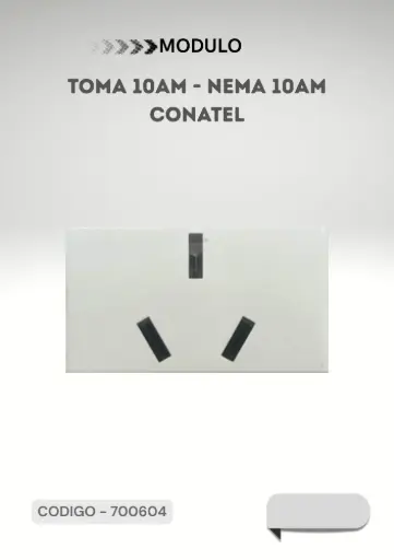 [CONATEL-700604] MODULO TOMA 10AM NEMA 10AM