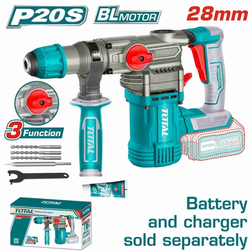 [TOTAL - TRHLI20288] ROTOMARTILLO 20V 28MM - SIN BATERÍA