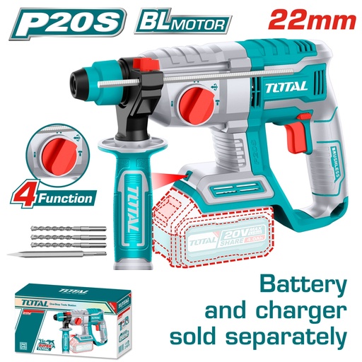 [TOTAL - TRHLI20208] ROTOMARTILLO 20V  22MM - SIN BATERÍA