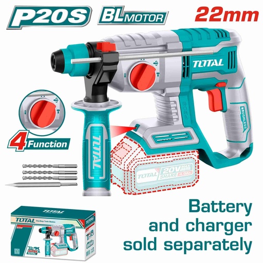 [TOTAL - TRHLI20208] ROTOMARTILLO 20V  22MM - SIN BATERÍA