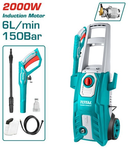 [TOTAL - TGT11226] HIDROLAVADORA 2000W 150BAR 6L/MIN