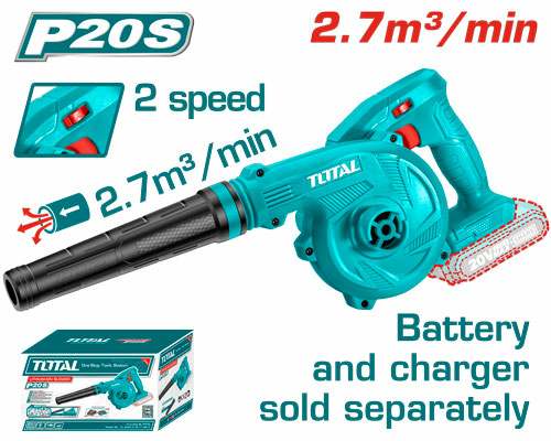 [TOTAL-TABLI20018] SOPLADOR A BATERIA 20V (2.7M3/MIN) V. AJUST