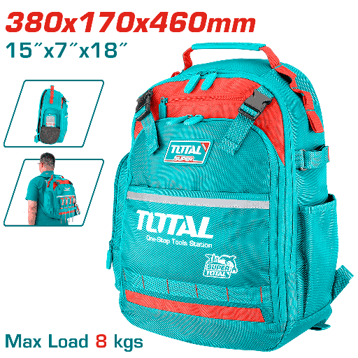 [TOTAL- THBP02025] MOCHILA DE HERRAMIENTAS 38X17X46CM