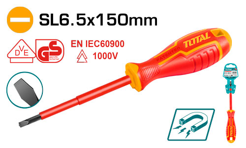 [TOTAL - THTIS6150] DESTORNILLADOR PLANO SL6,5X150MM - CRV