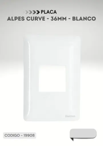 [ELEKTRON-C19940] ALPES CURVE - PLACA 36MM - BLANCO