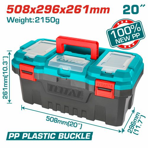 [TOTAL - TPBX0201] CAJA DE HERRAMIENTAS PLÁSTICA DE 51X30X26CM - TOTAL