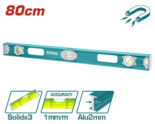 [TOTAL -  TMT28026] NIVEL DE BURBUJA 80CM C/ IMAN - TOTAL