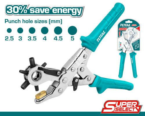 [TOTAL -THT33526] PERFORADORA DE AGUJEROS DE CUERO SACABOCADOS 2,5 - 5MM