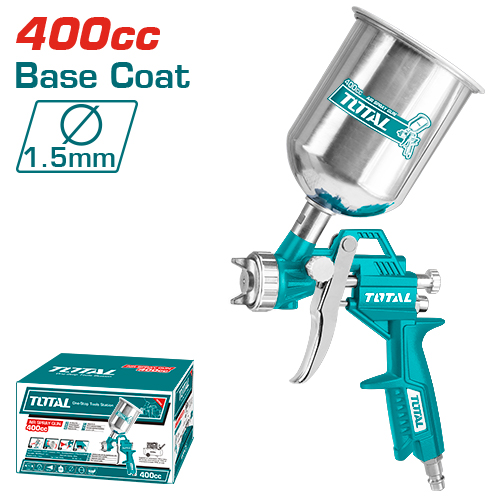 [TOTAL - TAT10401] PISTOLA NEUMATICA PARA PINTURA 400CC - 1,5X2MM - TOTAL