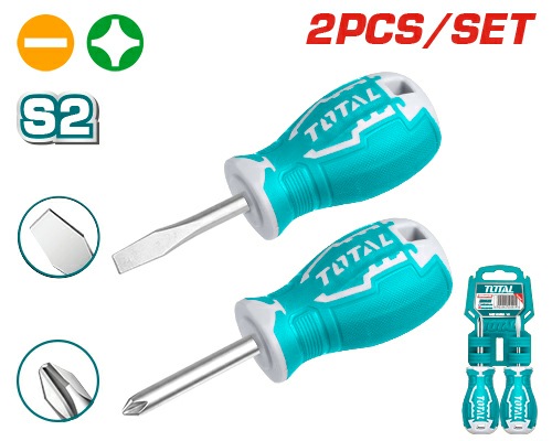 [TOTAL - THTS20206] DESTORNILLADORES SL6.5 Y PH2 2PZAS - CRV 