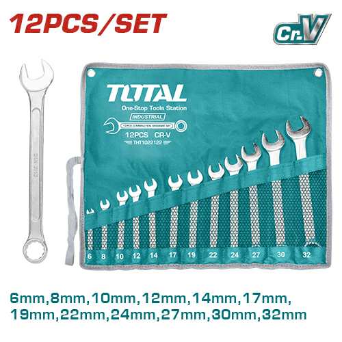 [TOTAL - THT1022122] LLAVES COMBINADAS 6-32MM 12PZAS - TOTAL    