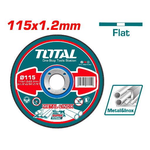 [TOTAL-TAC2211151] DISCO CORTE 115X1.2X22,2MM TOTAL