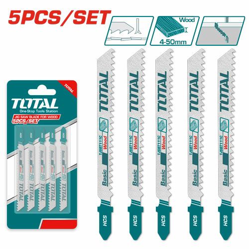 [TOTAL - TJSBT111C] HOJA DE SIERRA DE CALAR TICO TICO PARA MADERA 8TP 74MM