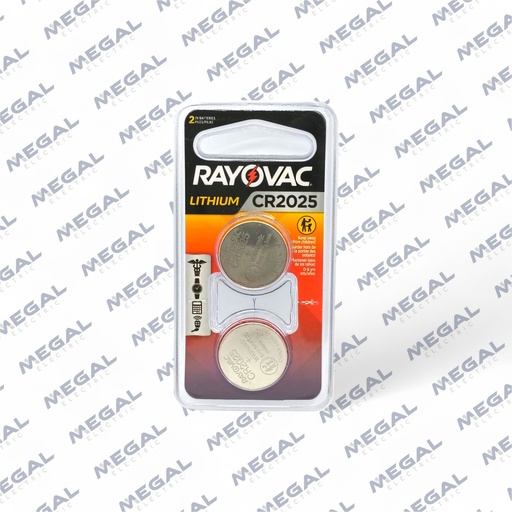 [FASCY- 13004004] PILA RAYOVAC CR2025 X2PCS BOTON