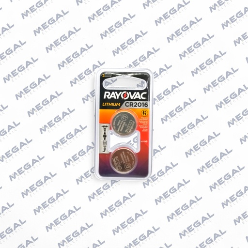 [FASCY- 13004005] PILA RAYOVAC CR2016 X2PCS BOTON