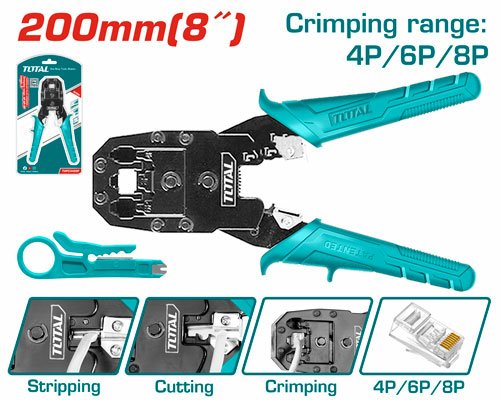 [TOTAL-125876] CRIMPADORA CON TRINQUETE 0.25-10MM 