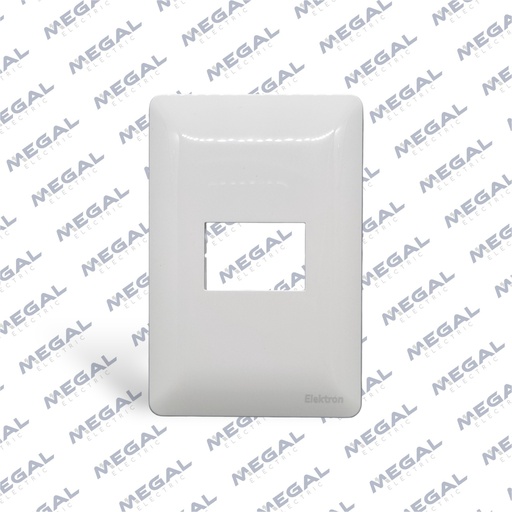[ELEKTRON- C19942]  ALPES CURVE PLACA 1 MODULO 24MM BLANCO 